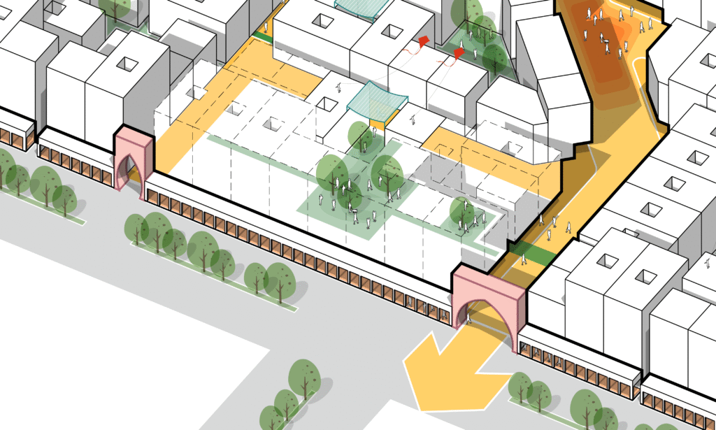 20240915 site illustration courtyard courtyard courtyard